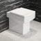 Luxury Square Back To Wall Toilet Pan & Seat Modern Ceramic Bathroom WC CT612BTW