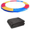Greenbay 244cm-8FT-6 Stangen Trampolin Sicherheitsnetz Ersatznetz + Federabdeckung Randabdeckung Bunt