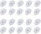 TechCare Massager Tens Unit Replacement Patches Wiederverwendbare 20 (10 Sets) Stick-on Pads