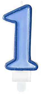 PartyDeco Kerze, Farbe Hellblau, SCU1-1-001