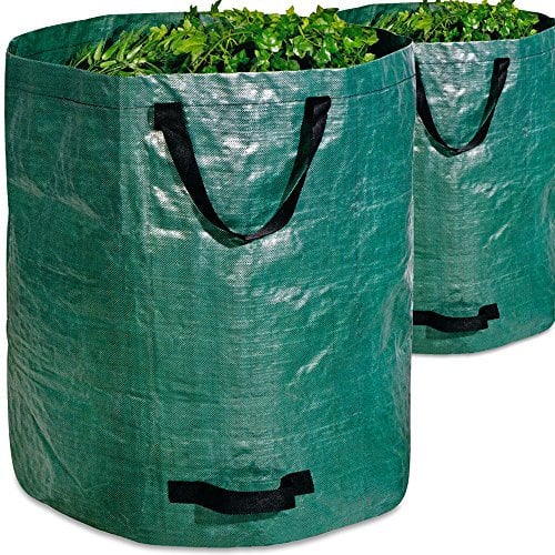 2x Gartenabfallsack Gartensack Laubsack Gartentasche Abfallsack Gewebesack Rasensack Garten 272L