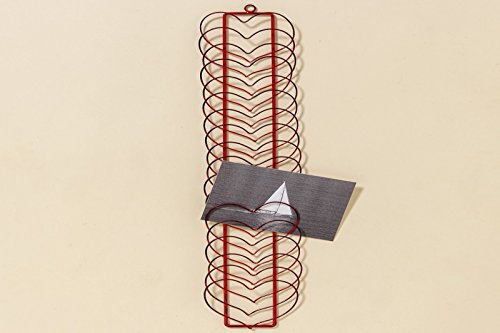 BOLTZE Kartenhalter Bildhalter Fotohalter Herz rot Shabby Look