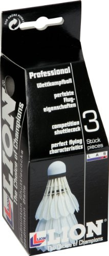 sunflex Sport Badminton-Bälle ECHTFEDER Weiss, 3er Packung