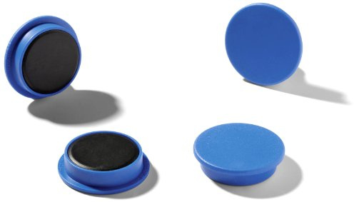 Durable Magnete (32 mm, 720p) 4 Stück blau, für Pinnwand, Kühlschrank & Co., 470306