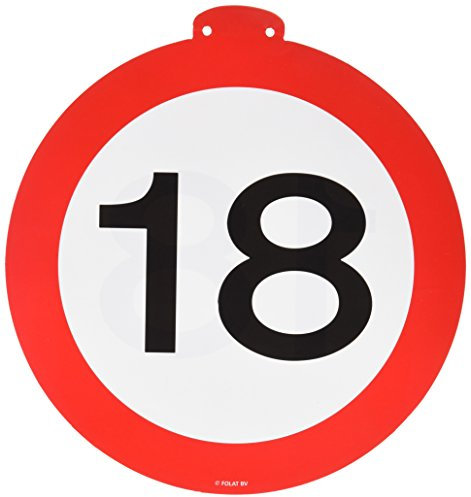 Folat 05167 - Wimpelkette - 12 m - Verkehrszeichen - Zahl 18-1 STK.