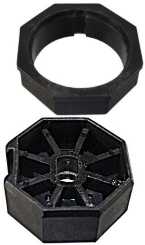heicko Adapter-Set, 70 mm 8-Kantwelle, für Motoren mit Ø 45 mm (1 ST)