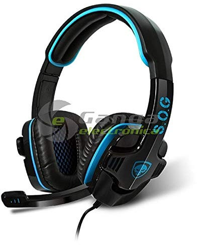 Spirit Of Gamer Casque Micro Xpert-H2 Blue/pour PC * PS3 * PS4 * Xbox One * Xbox 360 * Switch/HP 40 mm avec Coussinets et Arceau rembourrés