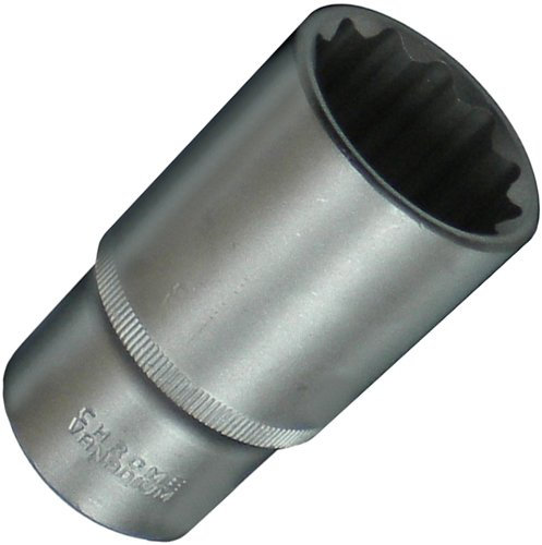 Douilles longues 12 pans/12 pans - Douilles multidents (double hexagonal/double 6 pans) - 35 mm - Entraînement 1/2 en acier CV (acier au chrome vanadium).