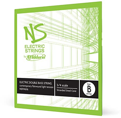 D'Addario NSFW616 Elektrik-Kontrabass Einzelsaite 'Low B' mehrfach verdrillter Stahlkern Medium