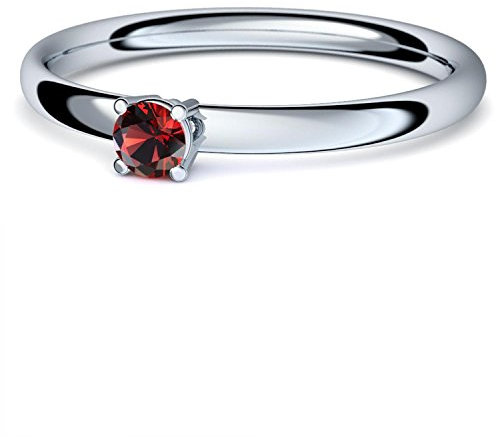 Platin Ring Rubin 950 + inkl. Luxusetui + Rubin Ring Platin Rubinring Platin (Platin 950) - Concinnity Amoonic Schmuck Größe 50 (15.9) AM161 PL950RUFA50