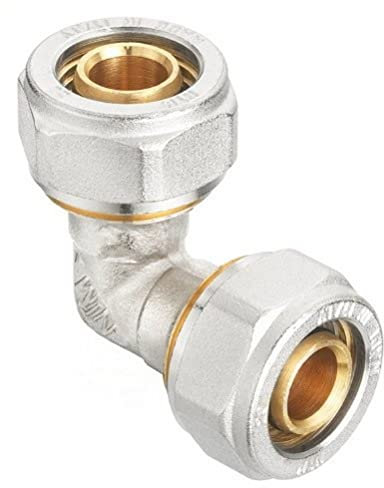 Cornat Verbundrohrsystem Schraub-Kupplung, Winkel 90°, 20 mm, messing