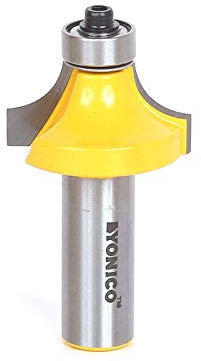 Yonico 13164 3/8-Inch Radius Round Over Edge Forming Router Bit 1/2-Inch Shank