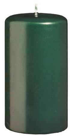 Stumpenkerzen Dunkelgrün 15 x 8 cm, 4 Stück