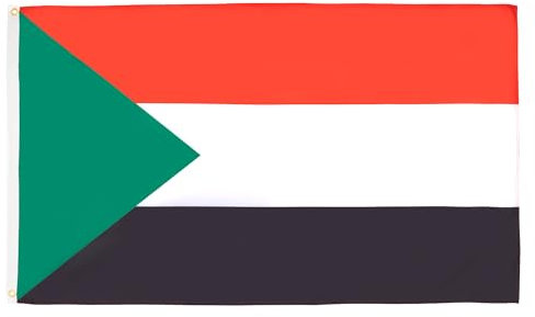 BANDIERA SUDAN 150x90cm - GRAN BANDIERA SUDANESE 90 x 150 cm Poliestere leggero - Bandiere - AZ FLAG