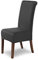 SCHEFFLER-Home Stuhlhusse Stretch Marie/elastische Stuhlabdeckung mit Fleckenschutz/Stretch Stuhlhussen Grau Schwingstuhl/Spann-Bezüge für Stuhl/Dehnbare Stuhlhussen elastisch