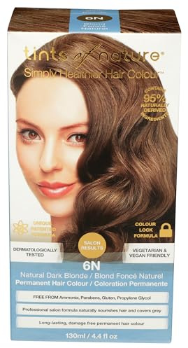 Tints of Nature Organic 6N Natural Dark Blonde Conditioning Permanent Hair Colour 130ml