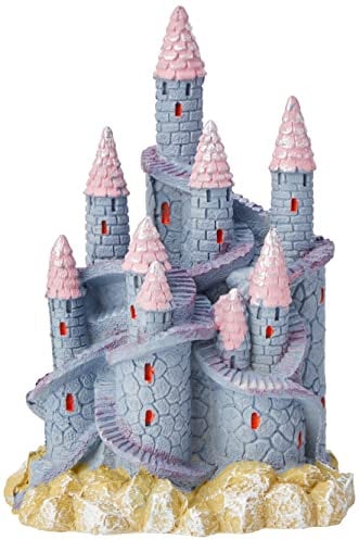 Rosewood Fantasy Castle - Decorazione per Acquario, Colore: Lilla/Rosa