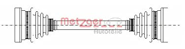 METZGER Antriebswelle 7210026 Hinten Links Hinten Rechts Länge: 540 mm
