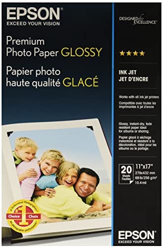 Epson S041290 Fotopapier, glänzend, 27,9 x 43,2 cm, 20 Blatt