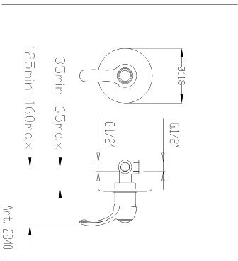 Demm Duscharmatur Einhandmischer Unterputz mit Einbaukörper Milton, Farbe:Chrom/Gold!!, 2840, 18631.001.CD, 2840