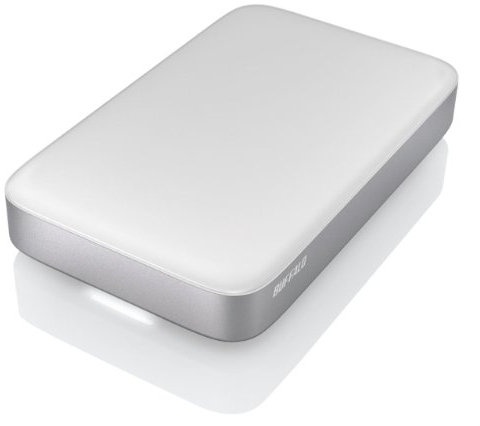 Buffalo MiniStation Thunderbolt HD-PA128TU3S-EU Externe SSD-Festplatte 128GB (6,4 cm (2,5 Zoll), MLC, SATA III, USB 3.0) Silber