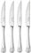 Robert Welch Ammonite Bright Cutlery Steak Knife, Set of 4. Made from Stainless Steel. Dishwasher Safe.