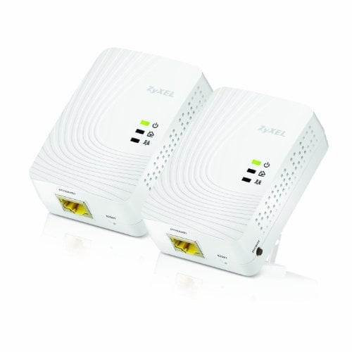 Zyxel 600 Mbps Mini Powerline AV2 Gigabit Adapter, Starter Kit - 2 Units (PLA5205KIT)
