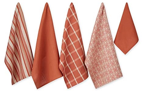 DII Kitchen Set, Cotton, Spice, Dishtowel, 18x28 Dishcloth, 13x13