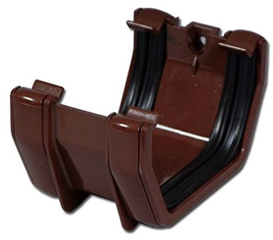 Brown Square Gutter - Gutter Union - Gutter Accessories