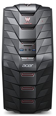 Acer AG3-710 Desktop PC (Intel Core i5-6400T, 12 GB RAM, 2 TB + 8 GB SSD, Windows 10) - Black/Red