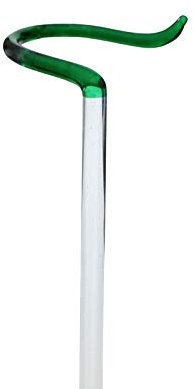 Orchideenstab Blumenstab Blumenhalter aus Glas Spitze grün 3 x 53 cm handgeformt Lauschaer Glas das Original