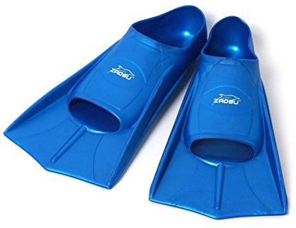 ZAOSU Unisex Training Fins | Kurzflossen für Erwachsene und Kinder fürs Training im Schwimmen, Größe:45/46, Farbe:blau