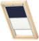 VELUX Original Dachfenster Duo Verdunkelungsrollo für U08, Dunkelblau, mit Grauer Führungsschiene