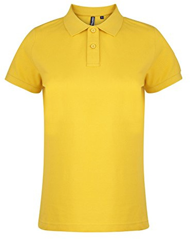 Asquith & Fox Women's Polo Shirt, Yellow (Sunflower 000), 12 (Size:Medium)