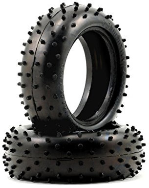 Schumacher Mini Spike Tyres (Front/Green/Pair) - U6515