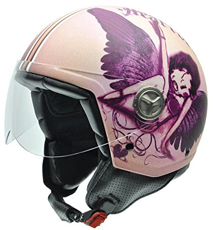 NZI Zeta Betty Boop Motorradhelm, Mehrfarbig (Zeta Heartbreaker), L