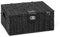 Arpan Small Resin Woven Storage Basket Box With Lid & Lock - Black