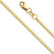 PRINS JEWELS Massive 18 Karat / 750 Gold Venezianer Box Kette Gelbgold -1 mm Breit - Verschiedene Längen (40)