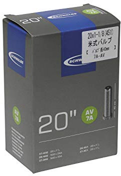 Schwalbe Fahrradschlauch AV7A 28/37-438/451 EK AGV 40 mm, 10416310V, Schwarz