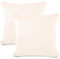 aqua-textil Classic Line Kissenbezug 2er-Set 80 x 80 cm Schnee weiß Baumwolle Kissen Bezug Reißverschluss Jersey Kissenhülle