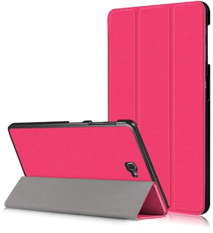 Skytar Tab A6 10.1 Etui,Housse pour Samsung Tab A 10.1,Coque en Cuir Flip Stand Smart Case Cover Coque étui pour Samsung Galaxy Tab A6 10.1 SM-T580N / T585N (2016 Release),Hot Pink