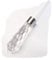 Penbrice Bathroom light cord pull - Glass effect clear acrylic teardrop design (Brushed steel)