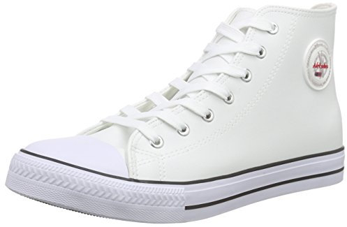 Nebulus T453 - Ledersneaker (hoch) EVO (Model: Q2527 - Herren, weiß; Größe: 45)