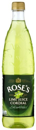 Rose's Sirop de Citron Vert Traditionnel 1 L - Pack de 12
