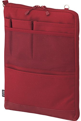 LIHITLAB Laptop Sleeve, Water & Stain Repellent, Vertical for Backpack, 13.4 x 9.8, Red (A7683-3)