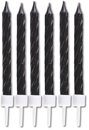 Haus Kerzen mit Halter, 7,5 cm, schwarz, 30 x 7.5 x 30 cm