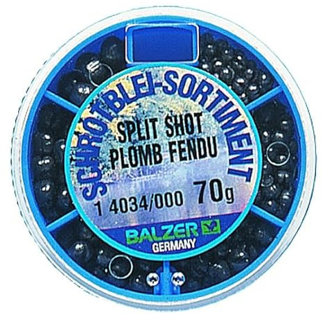 Balzer Bleischrot-Sortiment sehr klein - 120g Klemmbleie, Gewichte zum Posenangeln, Angelgewichte