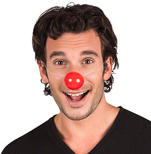 Boland 42057 - Clown Nase mit Gummiband, Set mit 6 Stück, Kostüm Zubehör, Accessoire für Faschingskostüme, die Mottoparty oder den JGA