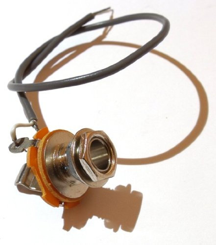 Wired guitar input jack socket
