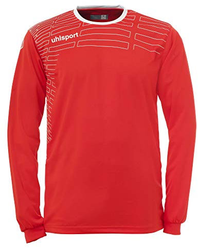 uhlsport Men's Match Team Kit (Shirt & Shorts) LS Team Kit Red/White